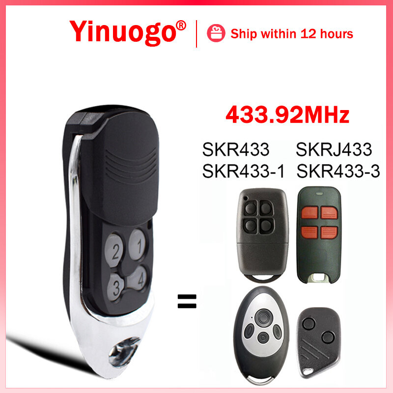 For SEIP SKR433 SKRJ433 SKR433-1 SKR433-3 Garage Remote Control 433.92MHz Rolling Code Compatible With SEIP Remote Control