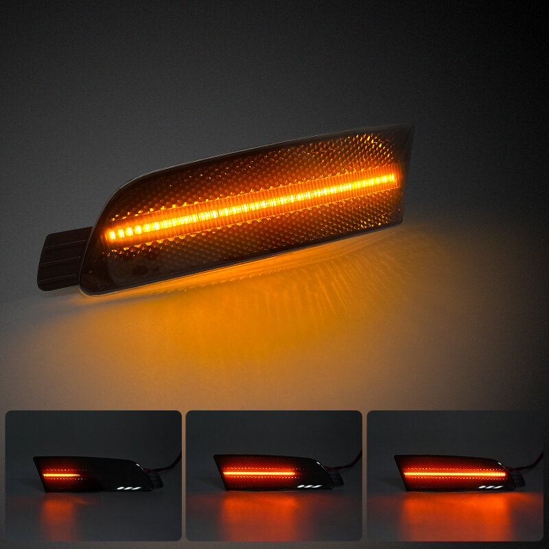 앞 범퍼 LED 사이드 마커 램프, 다이나믹 앰버 방향 지시등, OEM # GS3L515F0B GS3L515E0B, 마쯔다 6 2009-2013 에 적합, 2 개