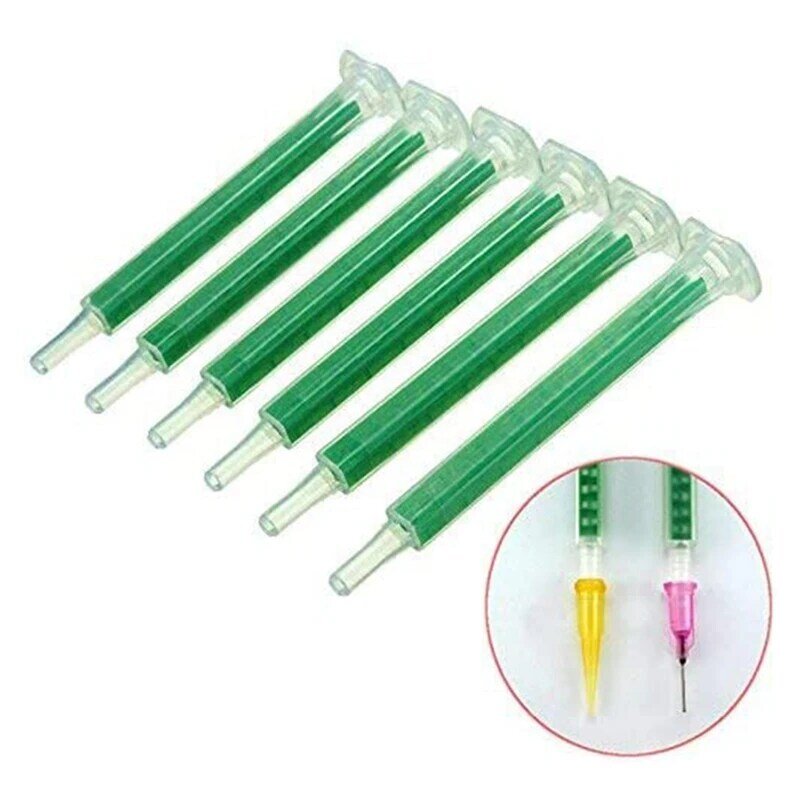 50 Pieces F6-16 Green Ab Glue Mixing Tube Static Mouth Section 16 Nozzles