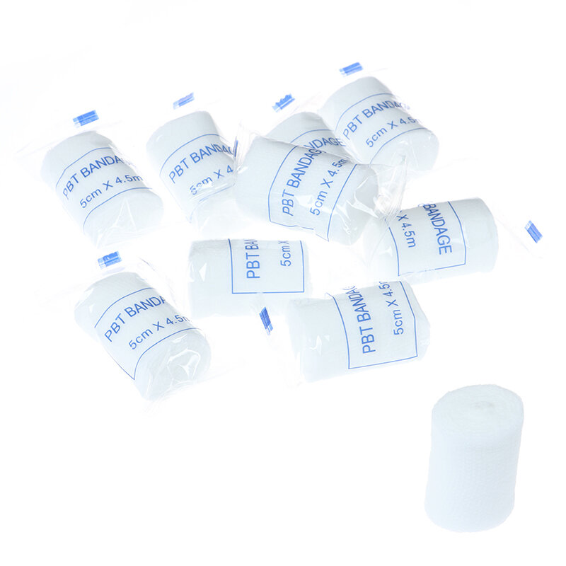 10 rollos de vendaje elástico PBT, Kit de primeros auxilios, vendaje de gasa