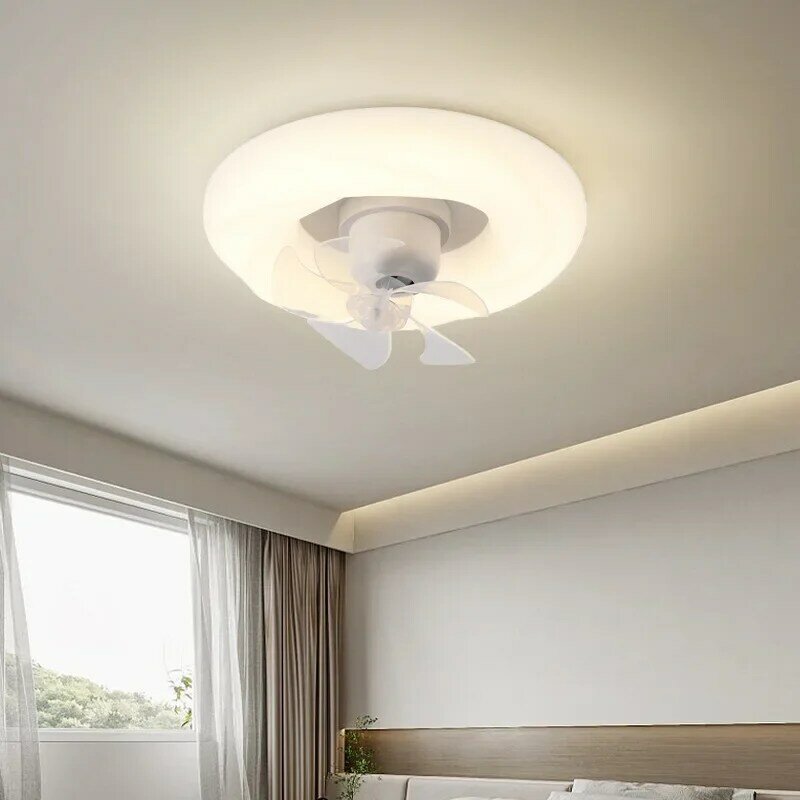 Ventilador de teto Nordic Full Spectrum com luz LED, Cool Wind Eye Protection, Ventilador para quarto infantil