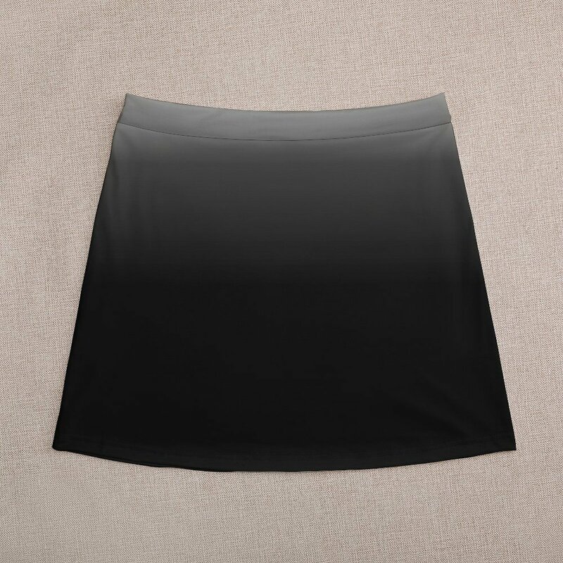 OMBRE GRADIENT TWO TONE DIP DYE BLACK AND DARK GREY LIGHT GRAY - OVER 100 OMBRES ON OZCUSHIONS Mini Skirt Female skirt