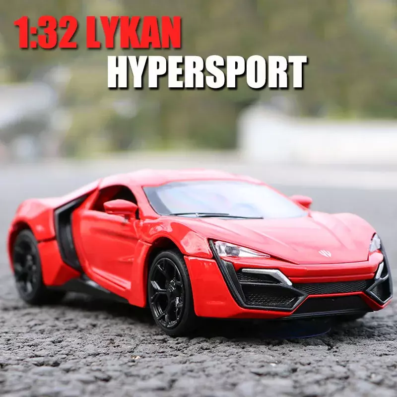 1:32 Lykan Hypersport, wysoka symulacja odlewane modele ze stopu metalu modelu samochodu, światło dźwiękowe, zabawki na prezenty dla dzieci kolekcji