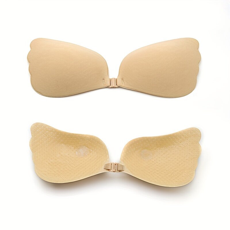 Invisible Strapless Bra, Front Closure Self-Adhesive Backless Push Up Nipple Covers, Women's Lingerie & Underwear Accessories