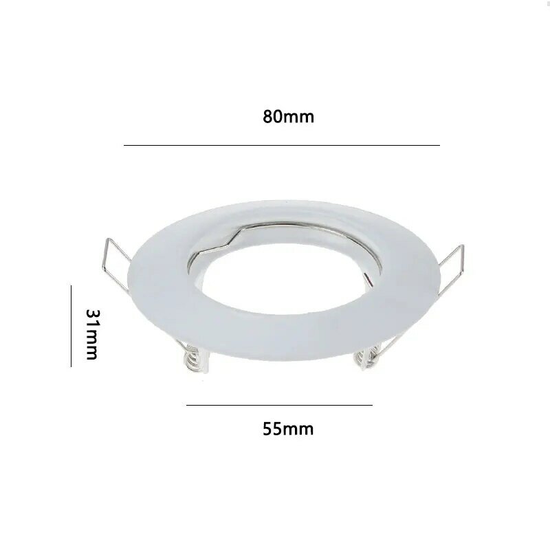 10pcs Round Metal Recessed LED Ceiling Fixture Downlight Frame MR16 GU10 Fitting Housing Fixture for Spotlight