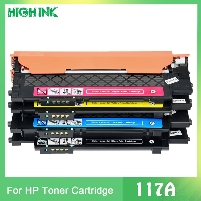 4PK 117A W2070A W2071A W2072A 150A W2073A Cartucho de Toner Compatível para HP Color Laser 150W MFP 150NW 178NW 179FNW