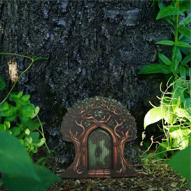 Porte de jardin en bois nickel é, mini nickel ations colorées, accessoires de maison, dents dégradées, arbre l'inventaire décoratif