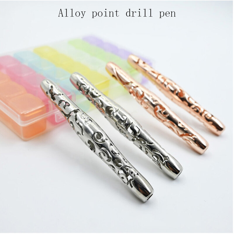 Diamond Painting Point Drill Pen Alloy Pattern Hollow Accessories Clay Drill Bit Tray Tool Accessories Art Diamond Painting