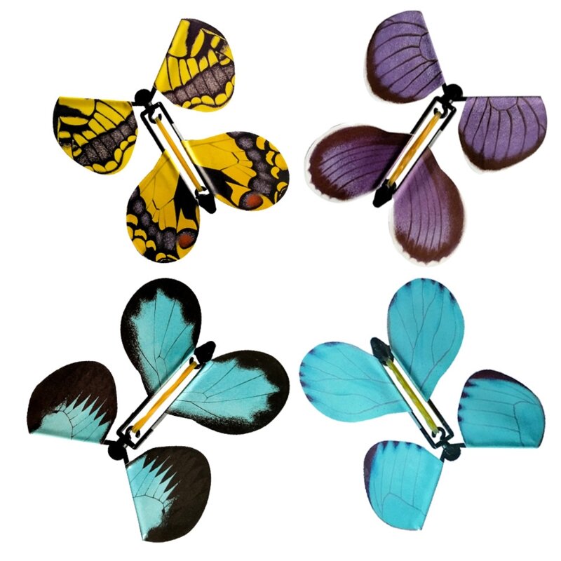 77HD Pack/10 STKS Vliegen voor Vlinder Speelgoed Kleurrijke Kaart Decoratie Vakantie Bruiloft