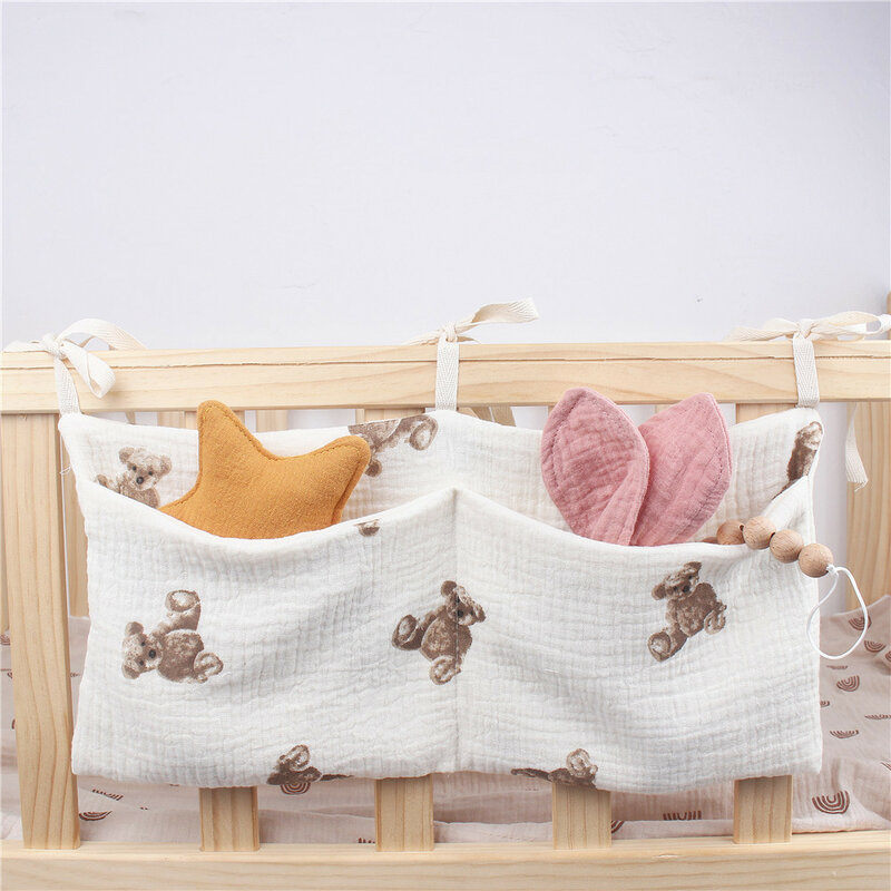 Baby Crib Storage Bag Nappy Organizer Portable Newborn Bed Headboard Diaper Bag for Kids Baby Items Bedding Diaper Organizer