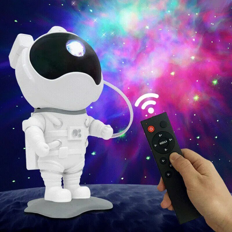 Luz de proyección de astronauta de cielo estrellado: Luz de decoración de galaxia de cielo completo USB con múltiples modos