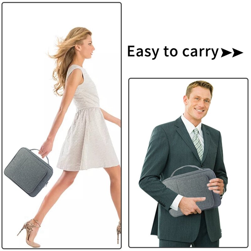 1 buah sarung tas penyimpanan buku sampul buku Organizer gaya berdiri kualitas tinggi abu-abu dengan pegangan