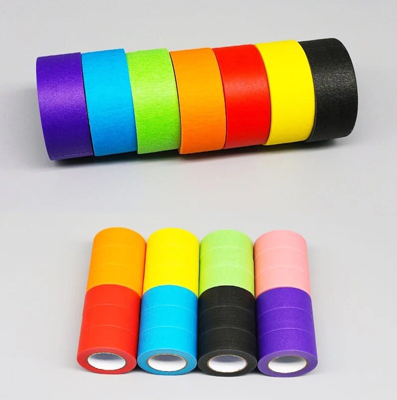 Washi rolos de fita adesiva, fita adesiva cor do arco-íris, decoração artesanal diy, adesivos de scrapbooking, 1 parte