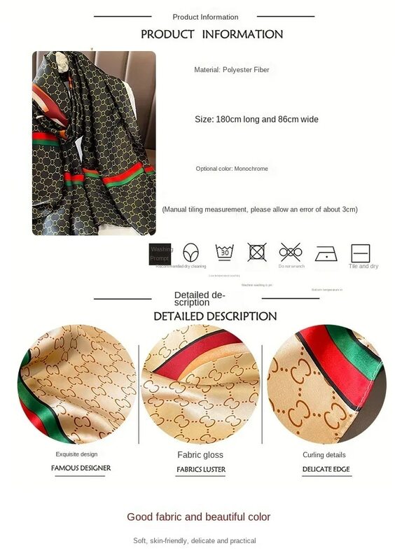 女性のための豪華な正方形のシルクスカーフ,人気のある点線のショール,ファッションの装飾的なヘッドスカーフ,ヒジャーブ,高級ブランド,2024