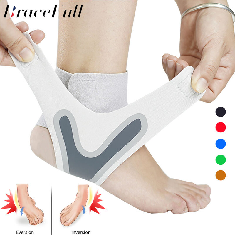 1 pz compressione regolabile manica alla caviglia elastico cavigliera protezione piede Anti-distorsione supporto cinturino protettivo tallone