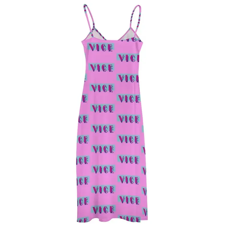 Vice - Miami Vice Style Design und Farben ärmelloses Kleid Luxus kleid Damen bekleidung