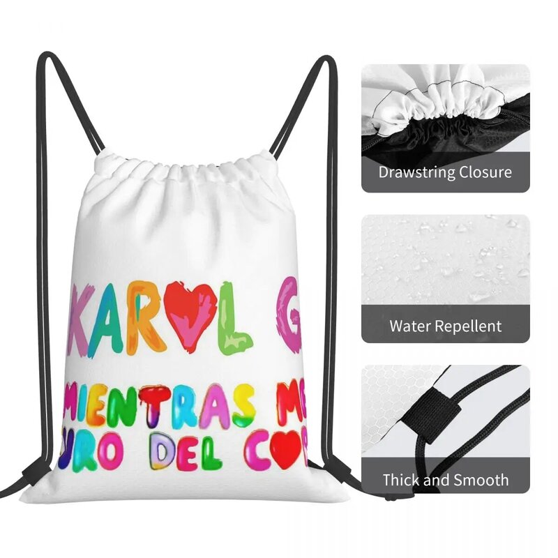 Karol G Manana Sera Bonito Backpacks Portable Drawstring Bags Drawstring Bundle Pocket Sports Bag Book Bags For Travel School
