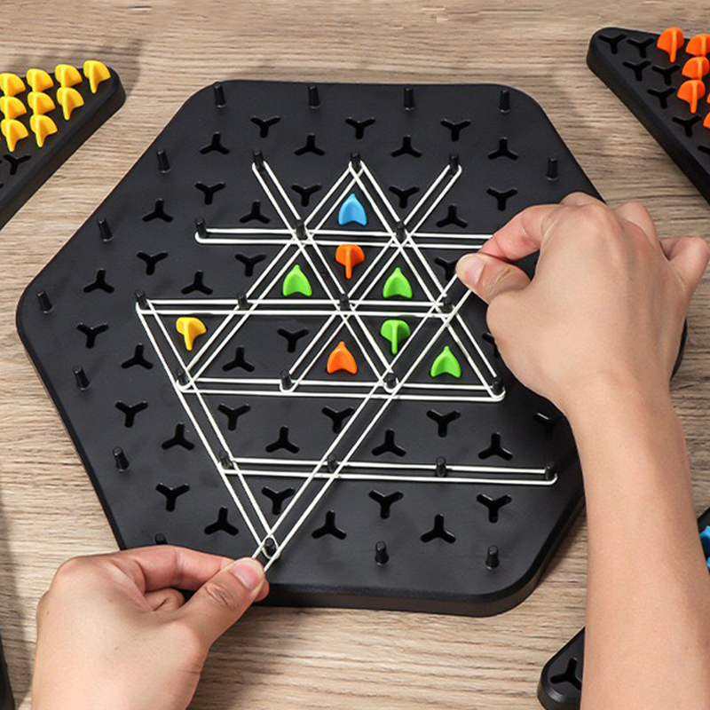 Link scacchi elastico triangolo Desktop Puzzle giocattolo bambini Multiplayer famiglia genitore bambino allenamento interattivo pensiero logico