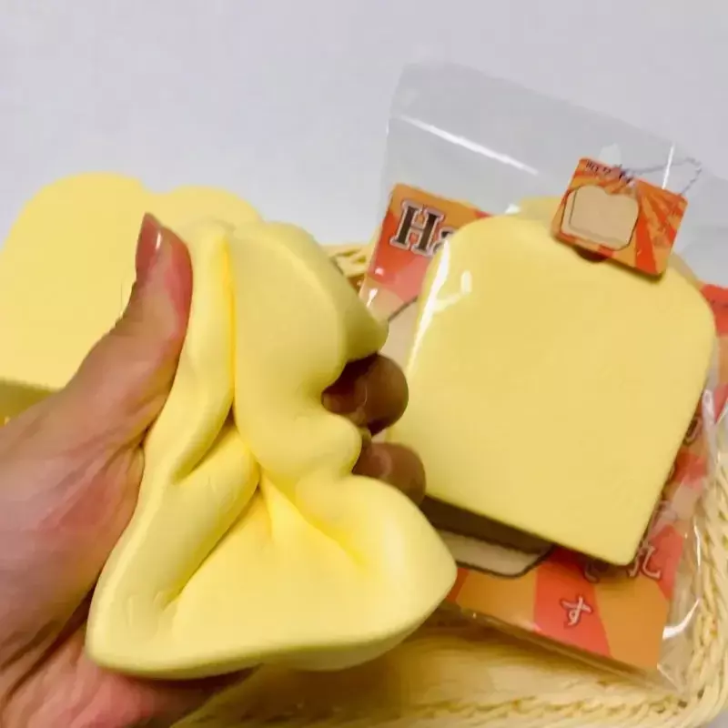 Hachimi-juguete de ventilación de descompresión de rebote lento, tostada de leche, juguete blando de elevación lenta