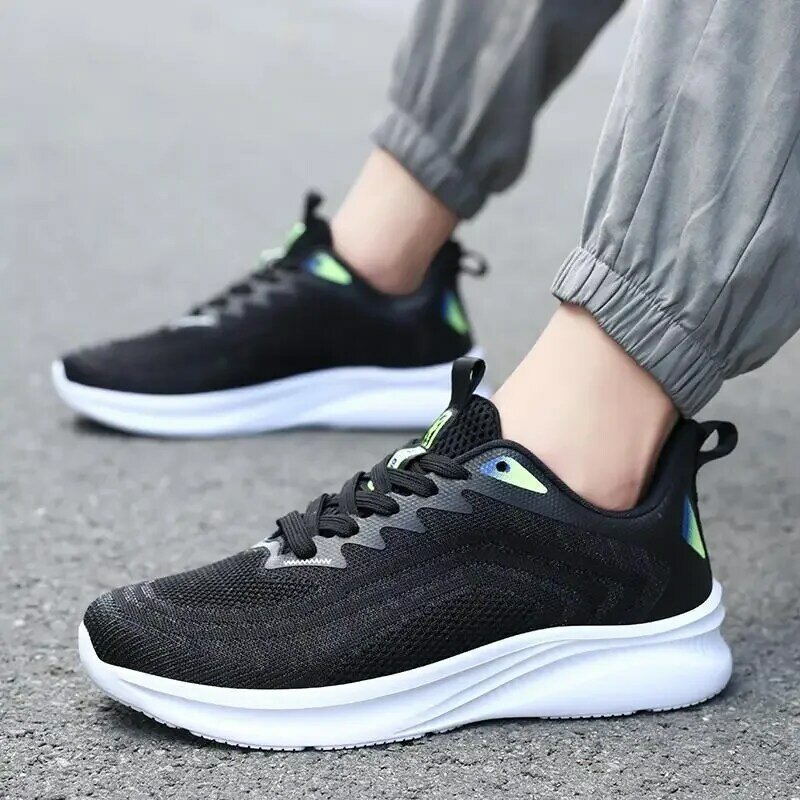 Shoes 2023 Soft Bottom Work Sports Men's Shoes Running Autumn New Year Work Shoes Casual Training Shoes Black