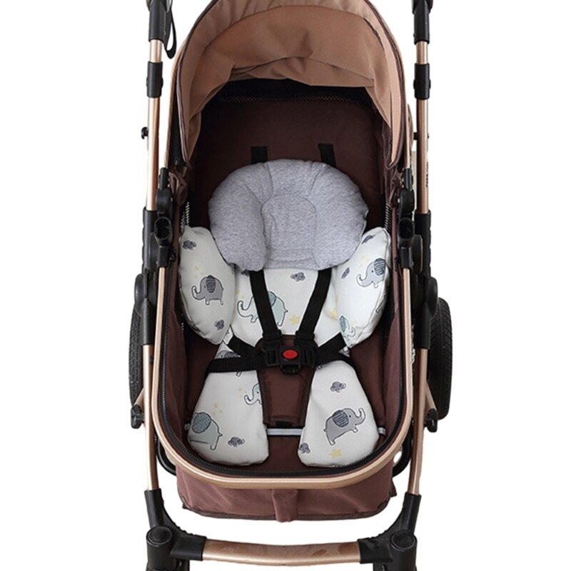 Comfortable & Breathable Baby Stroller Cushion Soft Baby Stroller Insert Stylish Neck Support for a Comfortable Ride P31B