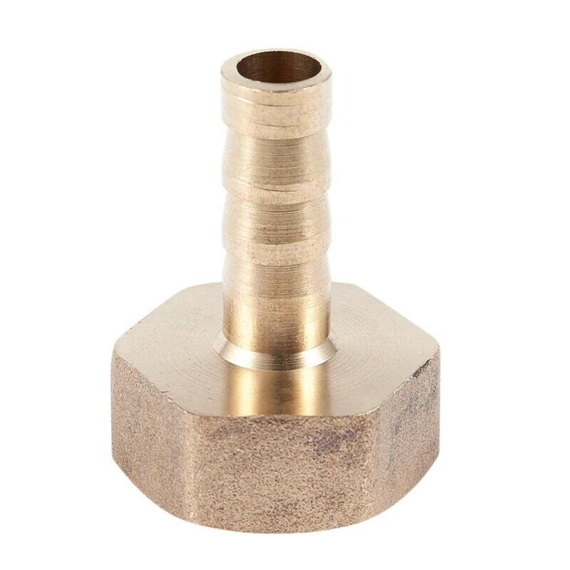 NPT Female Thread Straight Connector With 3 Pcs 1/2 BSP Female Thread 8Mm Air Pneumatic Gas Hose Barbed Fitting Gold