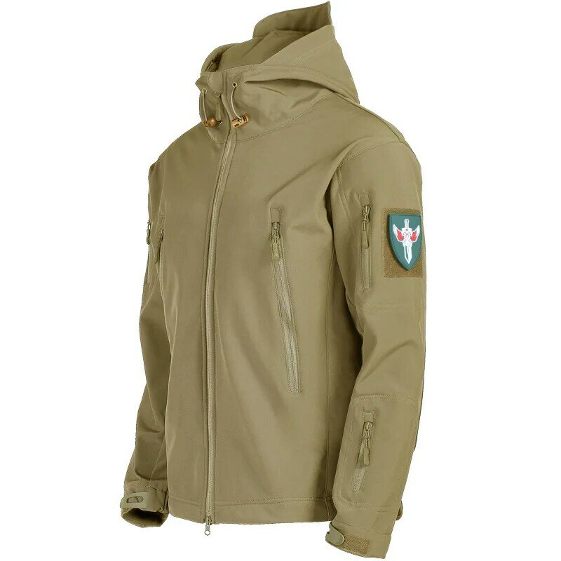 2024 Mens Outdoor Jacket Military Tactical Windproof Waterproof Jacket Lightweight Breathable Comfortable Hiking Jacket Men