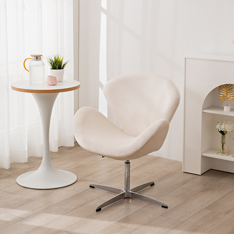 Chaise de canapé rotative nordique à une place, chaise de loisirs, vent crème silencieux, chaise de bureau