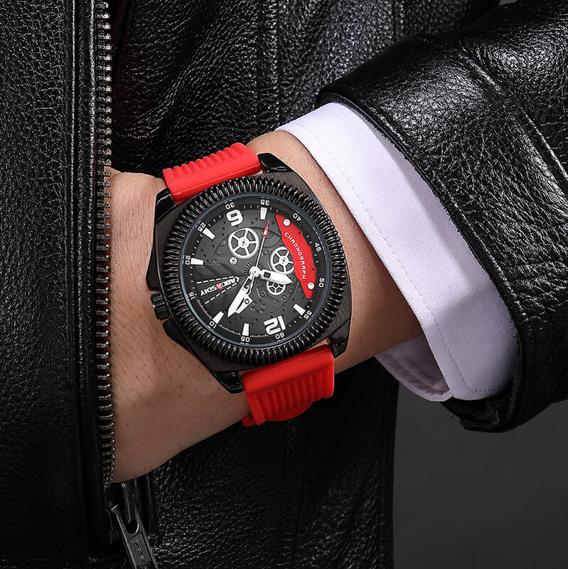 AOCASDIY-Reloj de pulsera de cuarzo para hombre, cronógrafo luminoso, resistente al agua, informal, de lujo, de alta calidad