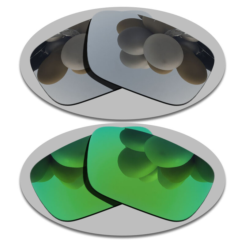 Серебристые и зеленые зеркальные поляризованные солнцезащитные очки