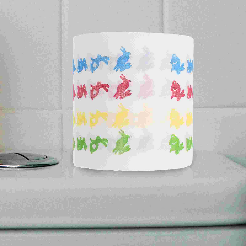 2 Rollen dekoratives Toiletten papier Oster muster Einweg-Toiletten papiers ervietten Tissue Ostern Dekor