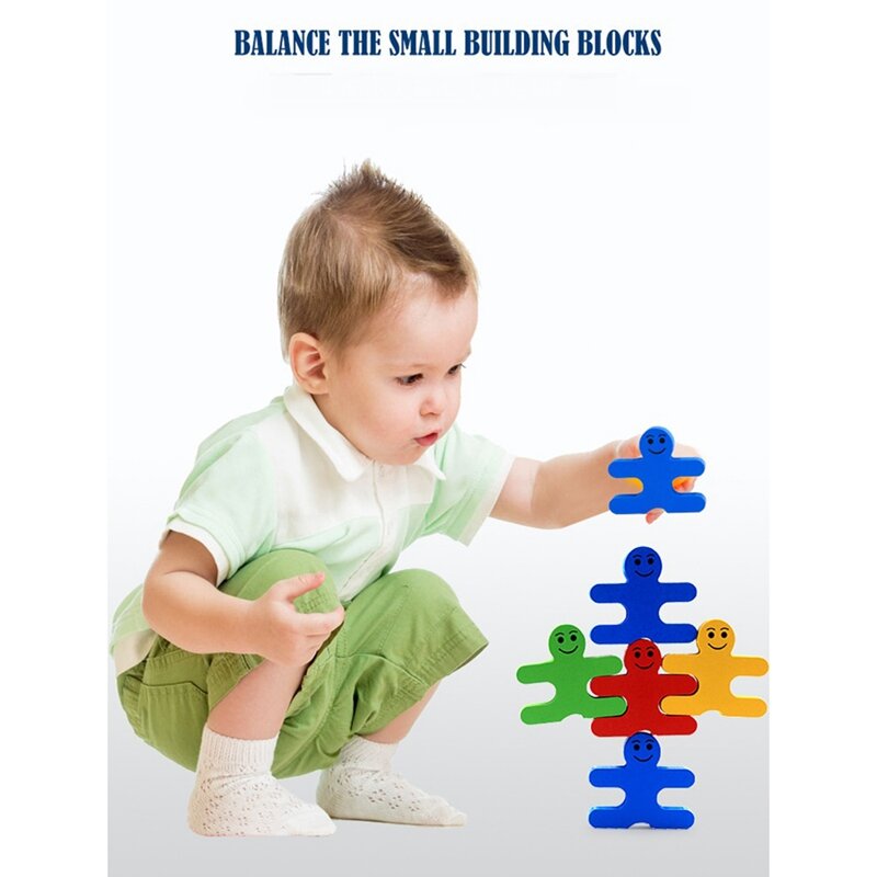 나무 밸런스 빌딩 게임 밸런스 빌딩 블록, 나무 쌓기 장난감, 어린이용 교육 개발 완구, 16 개