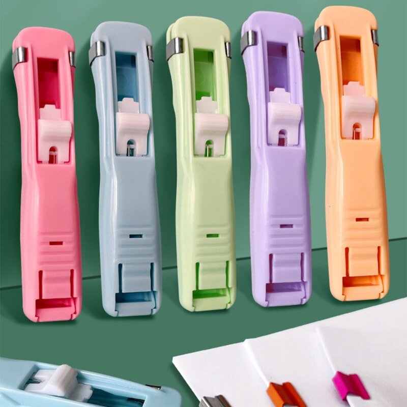 Distribuidores clipes moluscos papel portáteis, recargas clipes moluscos papel portáteis para fixação papel