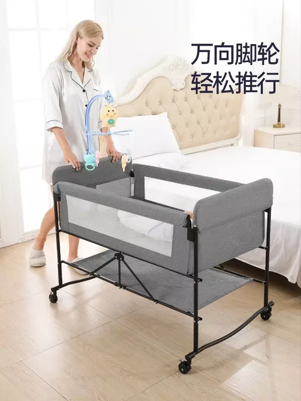 Kinder bett tragbare Multifunktion Krippe klappbare abnehmbare Wiege Bett Neugeborenen BB Bett Spleißen Queen-Bett