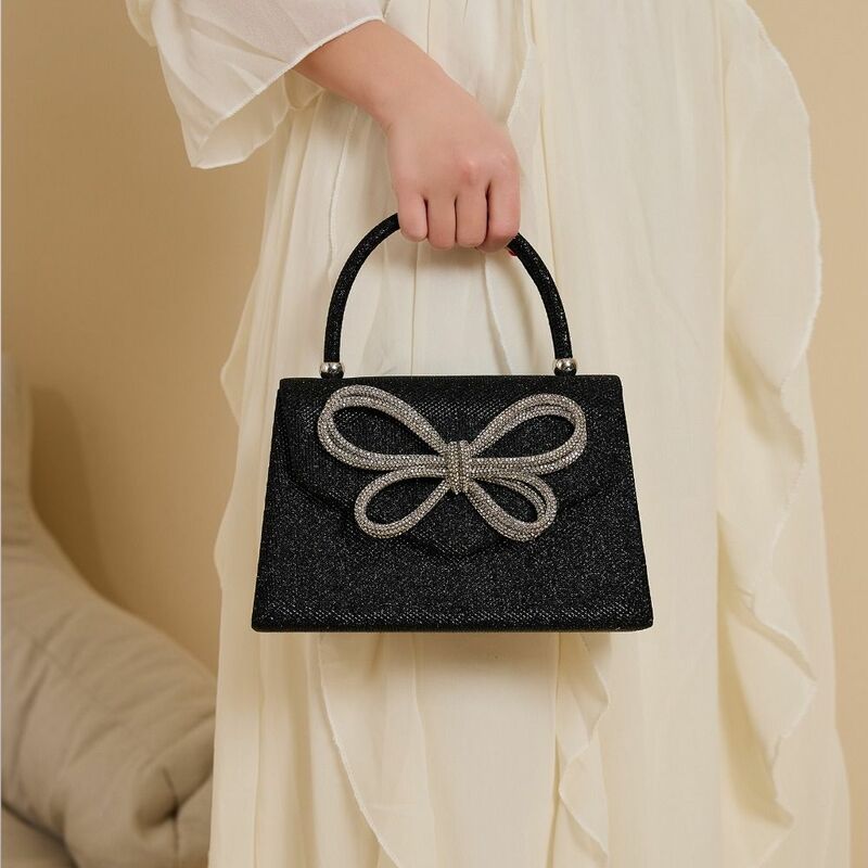 Вечерняя сумка с бабочкой, модные роскошные сумки на плечо, блестящий элегантный кошелек для женщин