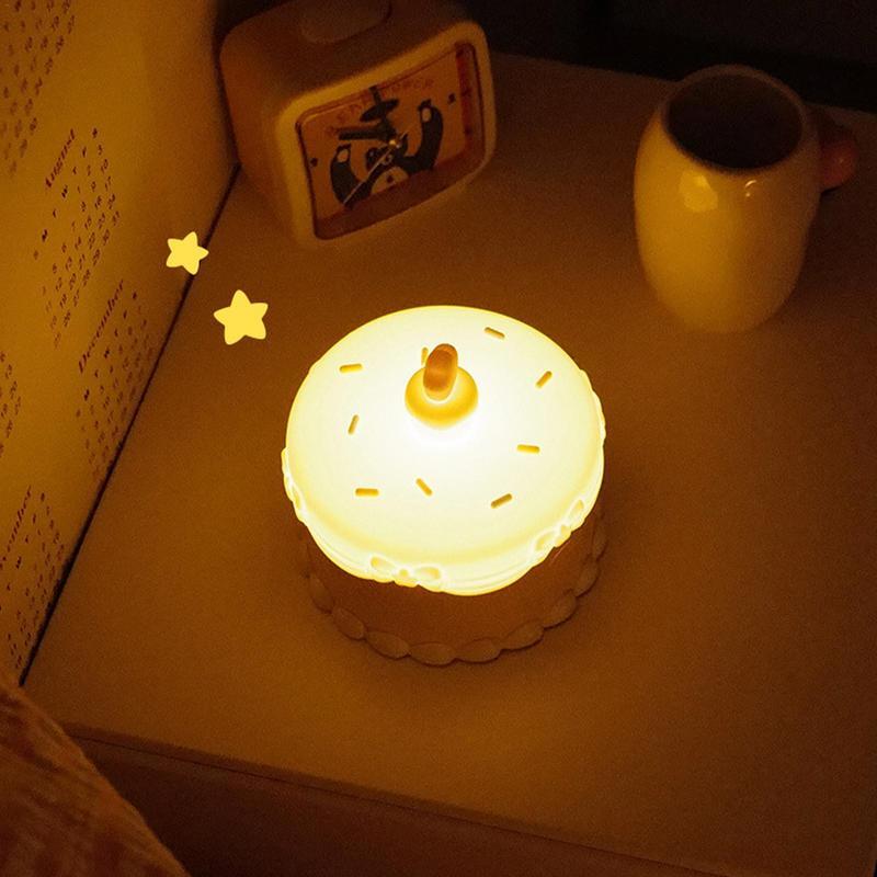 Lampka nocna Kawaii ładowana słodka lampka nocna LED z regulacją jasności ciepła, jasna sterowana dotykiem urocza lampa na święta