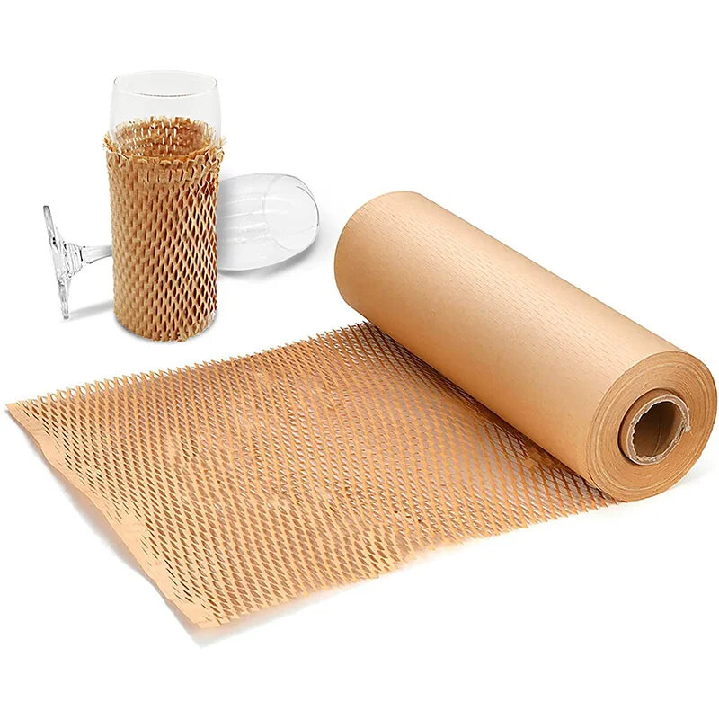 Honeycomb Paper Shipping Gift Wrap, Soundproof, Crash-Proof, Amortecimento, Material de Enchimento, Pode Ser Reciclado, Papel Kraft
