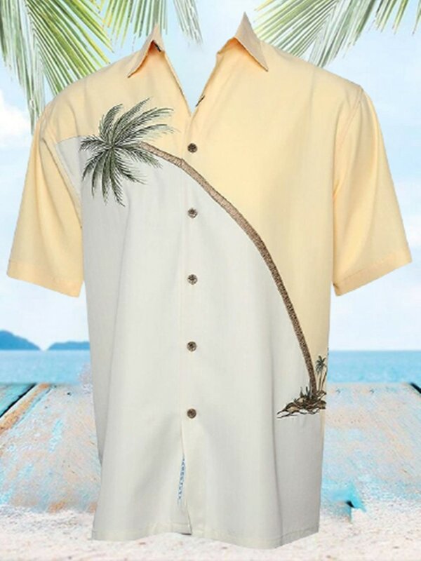 Nowy product bluzka Camisa kwiatowa męska Casual dla mężczyzn odzież koszulka do podróży z obszerna koszula markowe ubrania