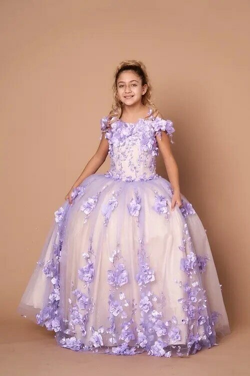 Синие мини-платья для девочек, трапециевидные платья с открытыми плечами, тюлевые цветочные платья для девочек, платья для свадеб и торжественных мероприятий, детские платья