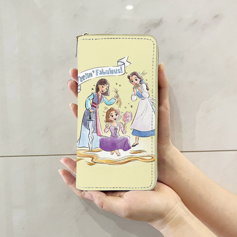 Disney księżniczka kopciuszek W7977 Anime teczki portfel kreskówka zamek portmonetka casualowe portmonetki pudełko na karty torebka prezent Unisex