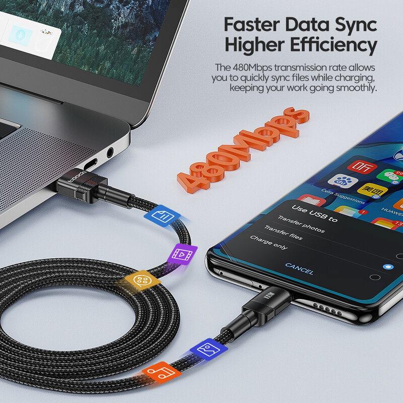 Toocki 7A kabel USB typu C dla Huawei Honor 100W/66W do szybkiego ładowania kabel USB C do Xiaomi Poco Oneplus Samsung