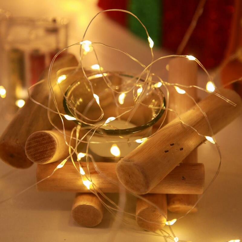 Guirlande lumineuse LED en fil de cuivre de 5M, éclairage féerique pour Festival, arbre de noël, mariage, décoration Durable et étanche