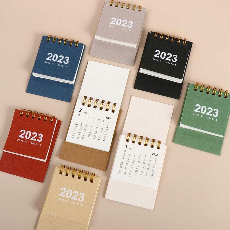 Suministros de papelería de papel, planificador diario de mesa, organizador de escritorio, Mini calendario 2022, 2023