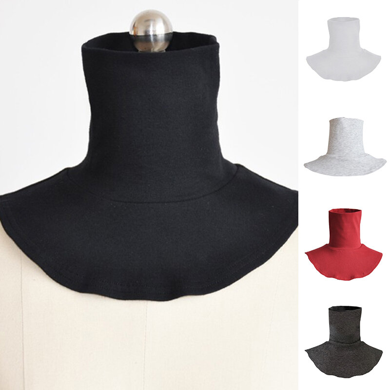 Multicolor Modal Turtleneck Fake Collar Islamic Hijab Extensions Collars solid Color Neck Cover Half Top False Shirt Collar