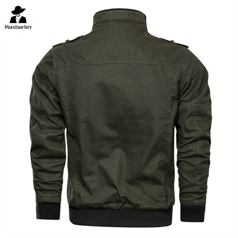 Демисезонная мужская хлопковая ветровка, куртка-бомбер, мужские тактические куртки в стиле милитари, мужская повседневная куртка-карго, мужская одежда 2024