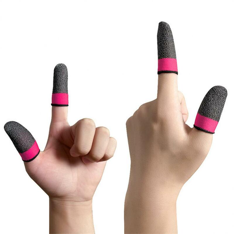 Tampa do dedo da tela táctil para o jogo, luva do dedo, material flexível do algodão, luvas sensíveis e confortáveis do dedo