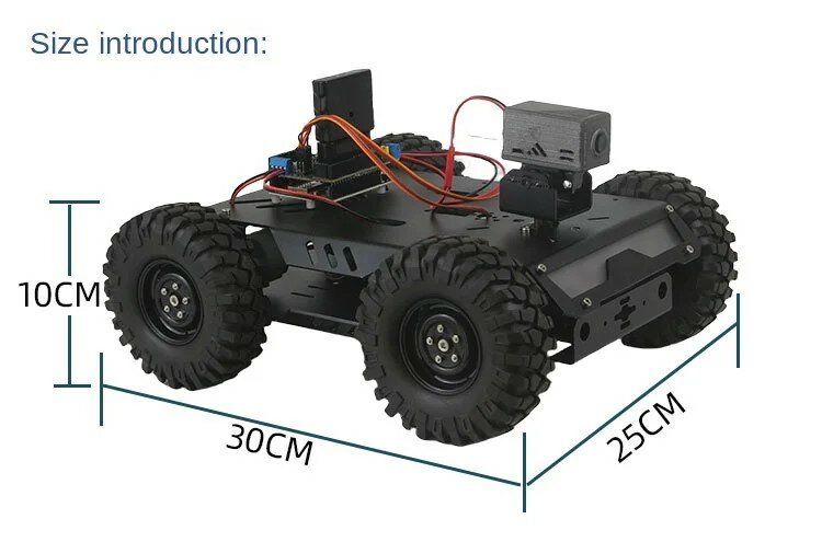 Carro de Motor de Control remoto de vídeo inalámbrico, tanque RC 4WD, soporte 4G, Robot de coche para C ++, Kit de bricolaje, Vscode, coche Robot programable
