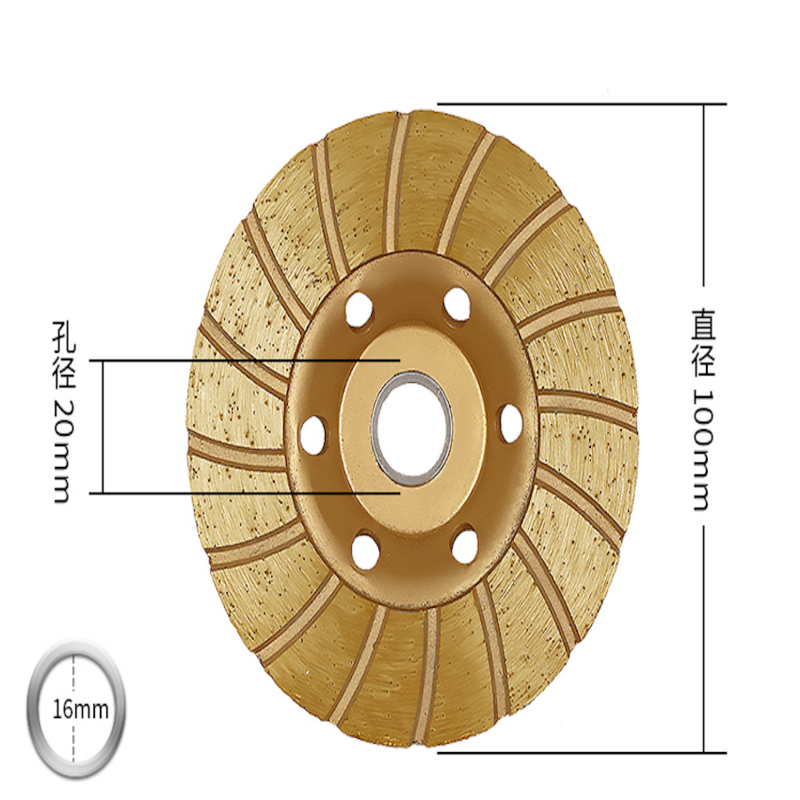 1 шт., усиленный шлифовальный диск для камня, мрамора, гранита, бетона, 100 х20х16 Х5 мм