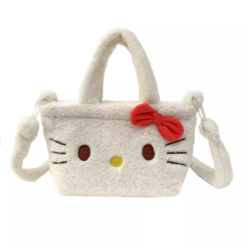 حقيبة كتف Sanrio-Hello Kitty للنساء ، حقيبة يد Kuromi ، حقيبة كروس بودي Melody ، حقيبة ظهر قطيفة ، مكياج ، حقيبة حمل ، حقيبة هدايا ،