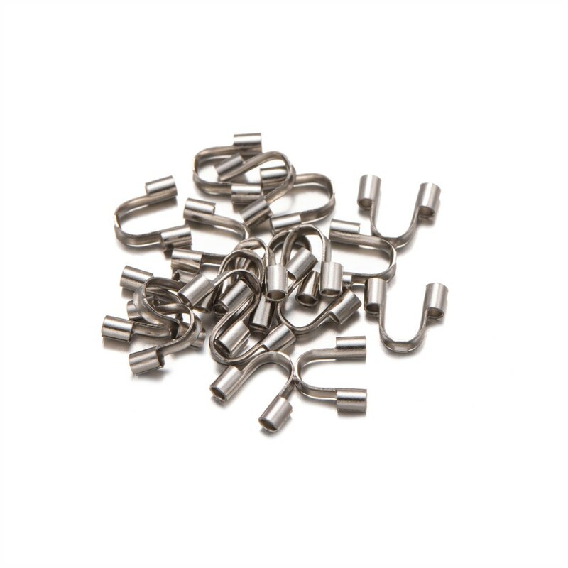 20Pcs fermagli a forma di U in acciaio inossidabile protezioni anelli di protezione connettore per bracciali fai da te collana accessori per la creazione di gioielli